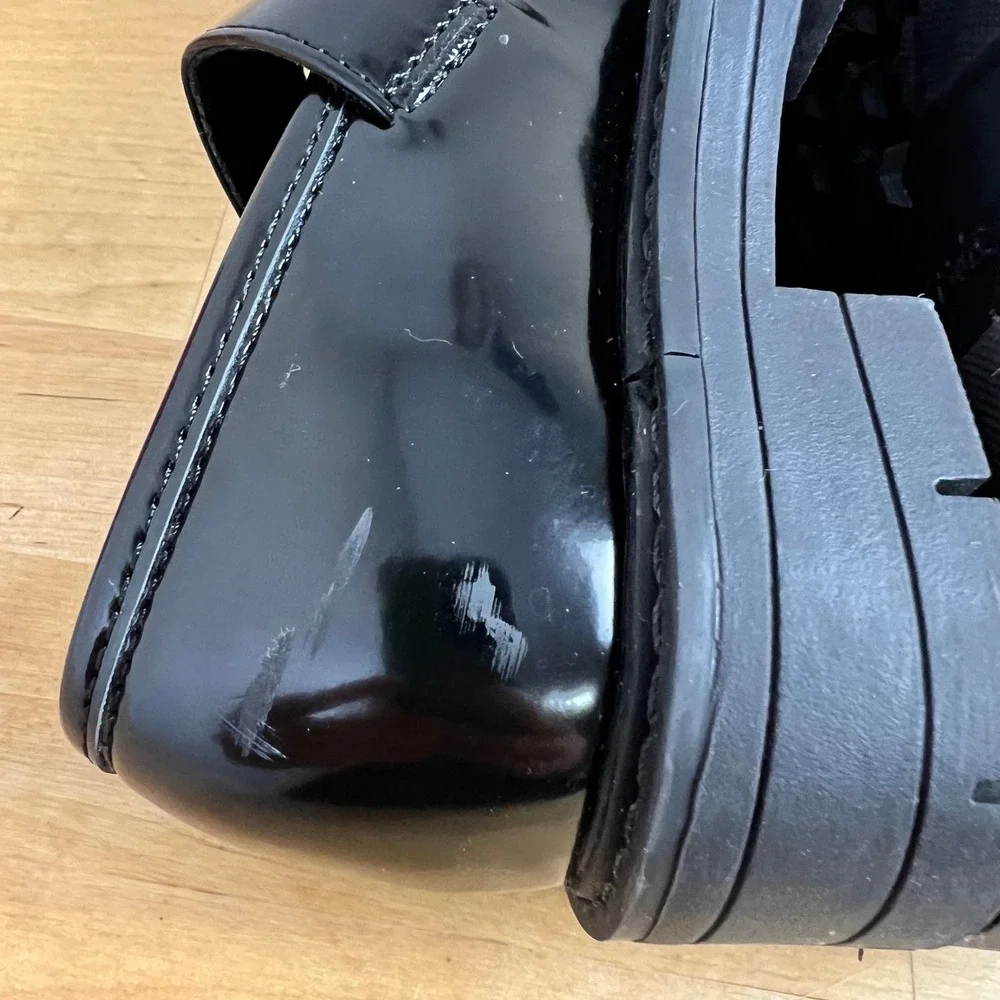 Dream Pairs‎ Black Patent Mary Jane Platform Lug Sole Shoes Girls Kids Size 9